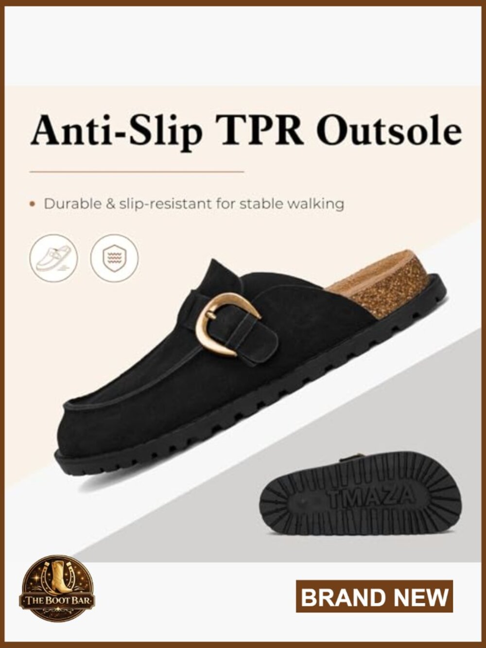 Genuine Suede Clogs Women Arch Support Slip On Mules Memory Foam Cork Footbed - Picture 4 of 6